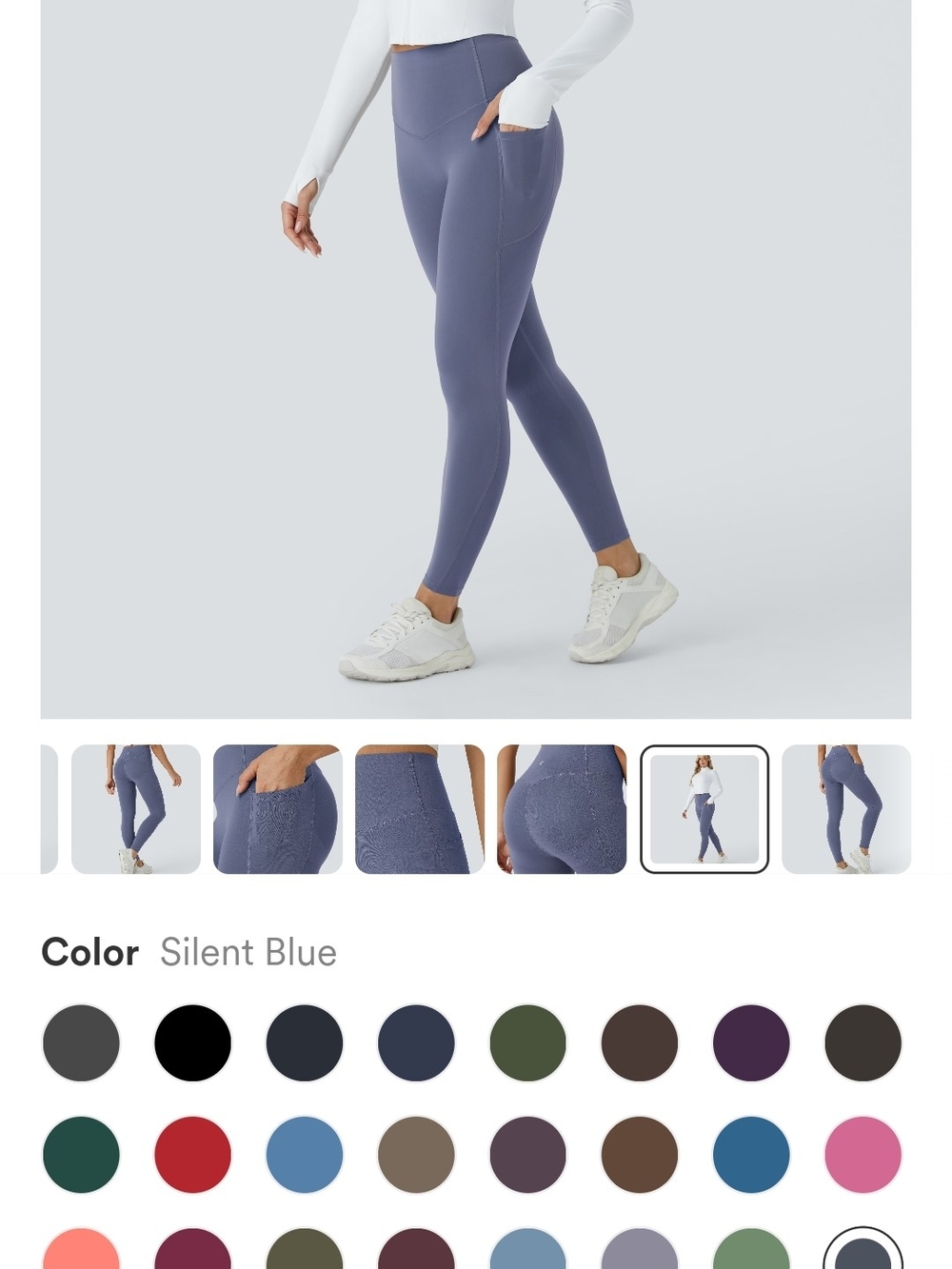 HALARA High-Rise Leggings 7/8 with Side Pocket Size L